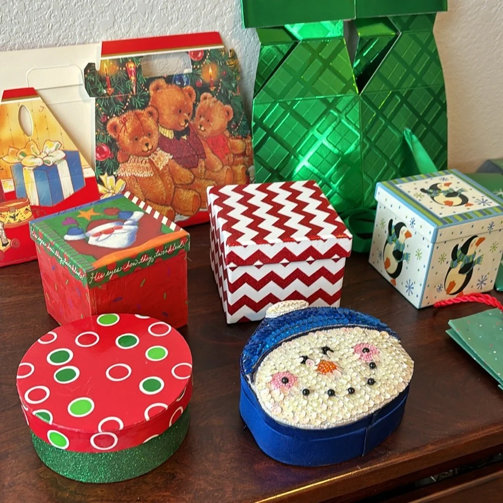 Assorted Christmas/Holiday gift boxes - 15 total